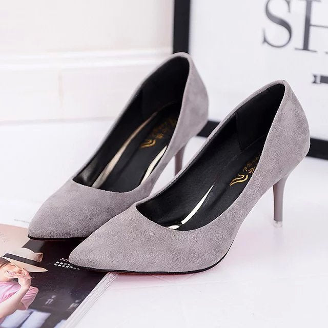 Lady High Heels – Pure Color Elegant Pumps